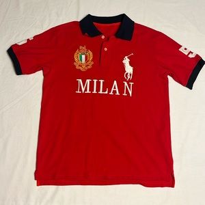 Ralph Lauren Polo Shirt Milan Short Sleeve red Men's Size medium